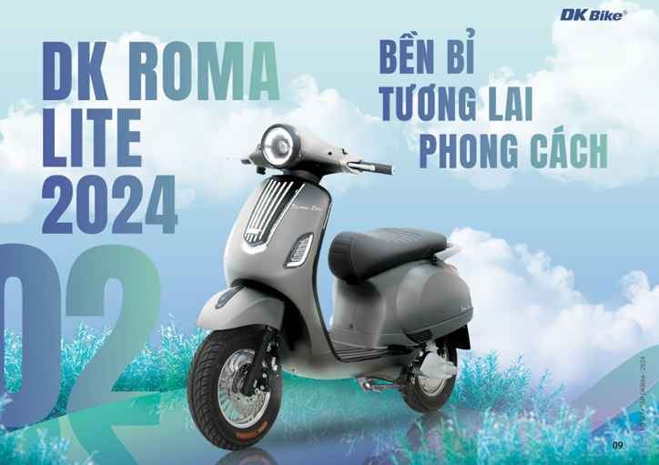 Roma Lite S - chiếc xe điện với thiết kế hiện đại, tinh tế theo chuẩn phong cách Ý.