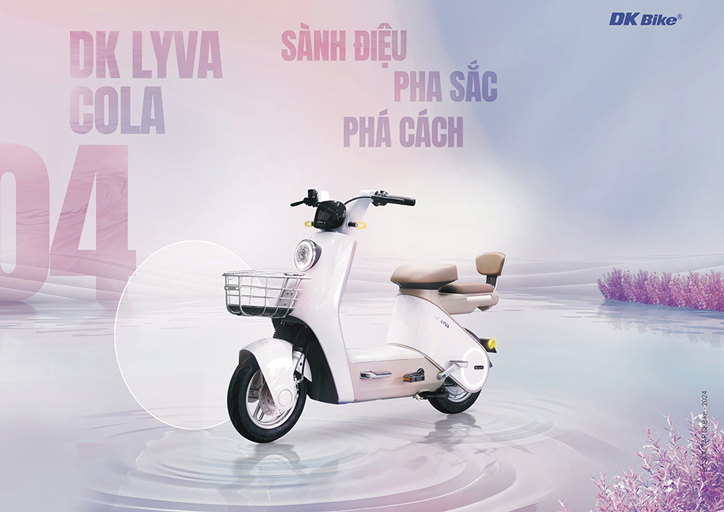 Xe đạp điện DK Cola sở hữu thiết kế nhựa cứng chắc chắn có độ bền cao