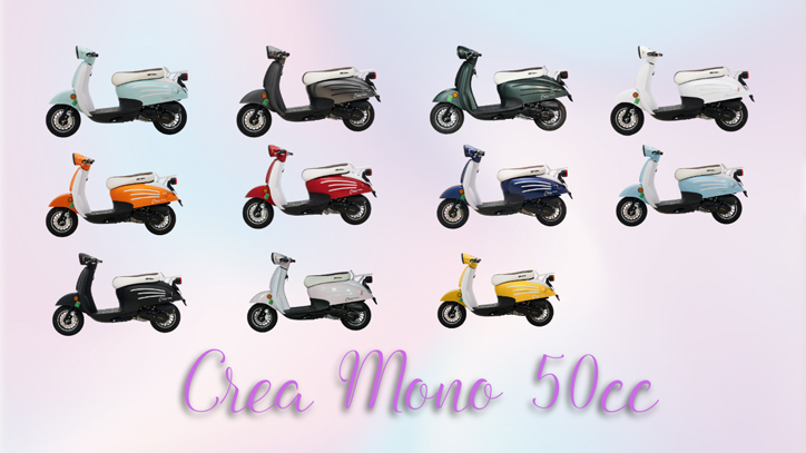 Crea Mono 50cc sở hữu bảng màu đa dạng lên đến 11 mã màu