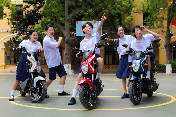 Xe đạp điện là phương tiện lý tưởng cho các bạn học sinh có nhu cầu di chuyển đường ngắn