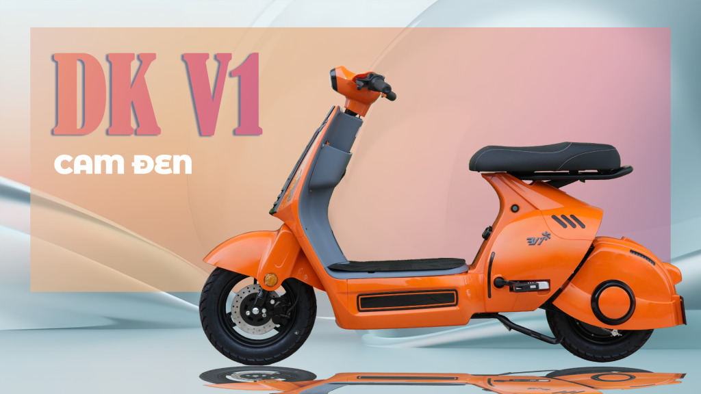 Xe điện DKBike V1 - Cam Đen
