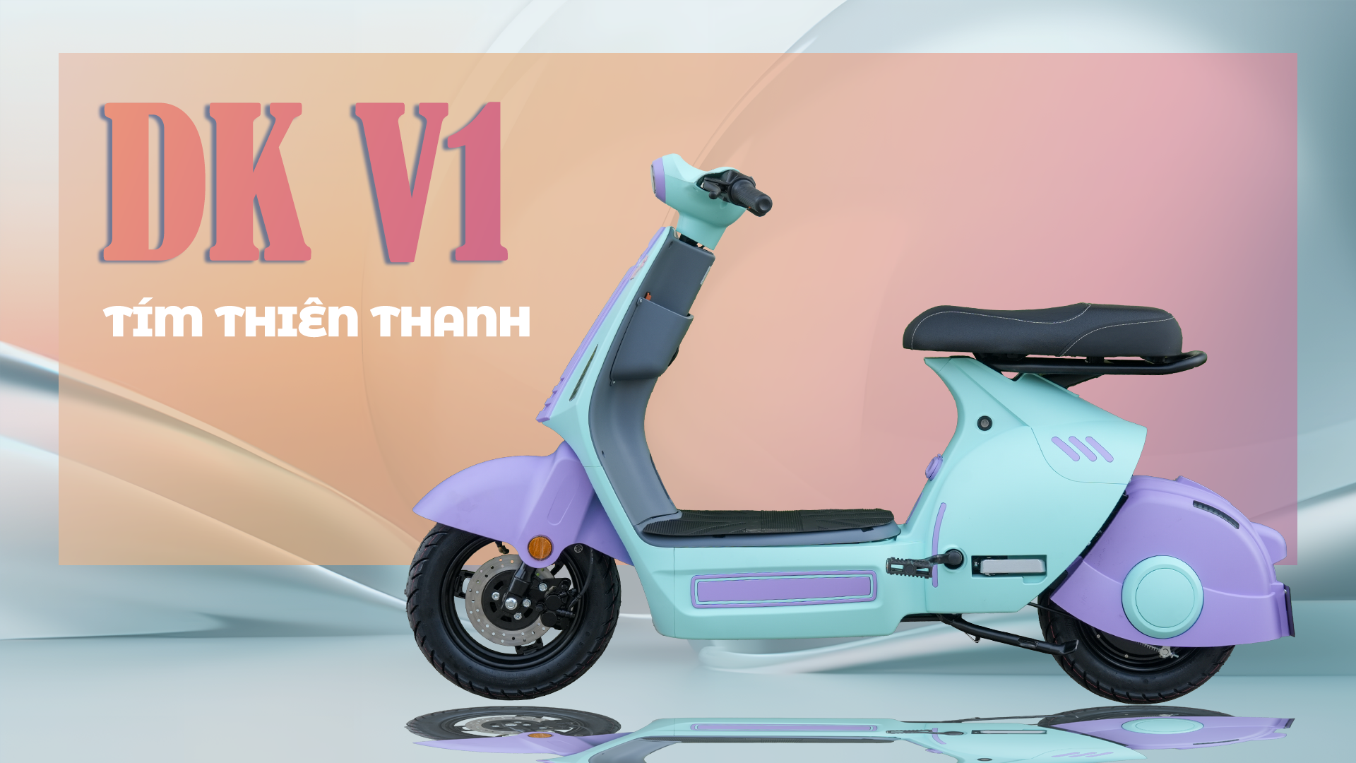 Xe máy điện V1 màu tím thiên thanh