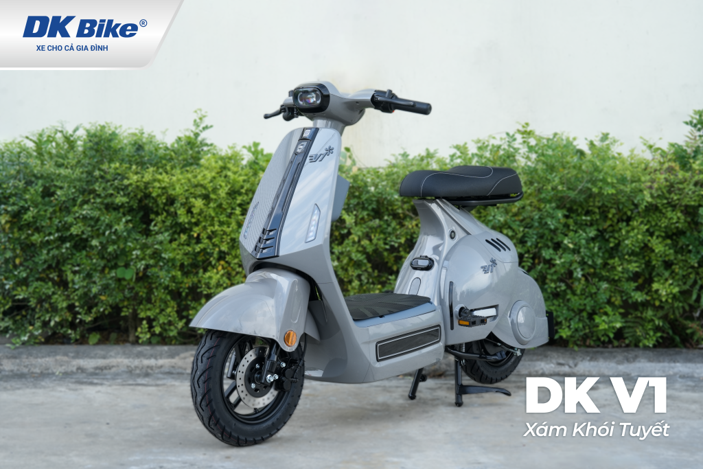 xe máy điện DK V1 - xám khói tuyết