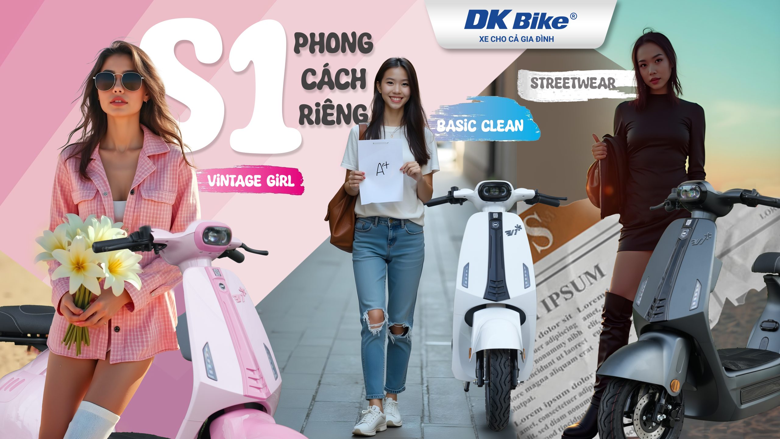 Xe điện DKBike V1 phù hợp nhiều lứa tuổi nhờ vẻ ngoài và tính năng
