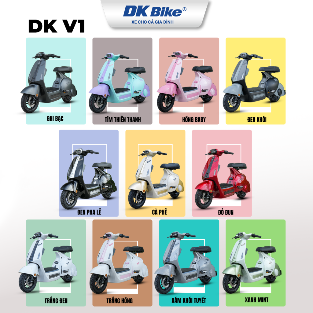 11 màu xe điện DKBike V1