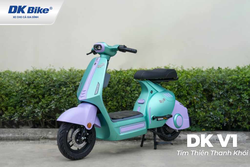 Xe điện DKBike V1 - Tím thiên thanh