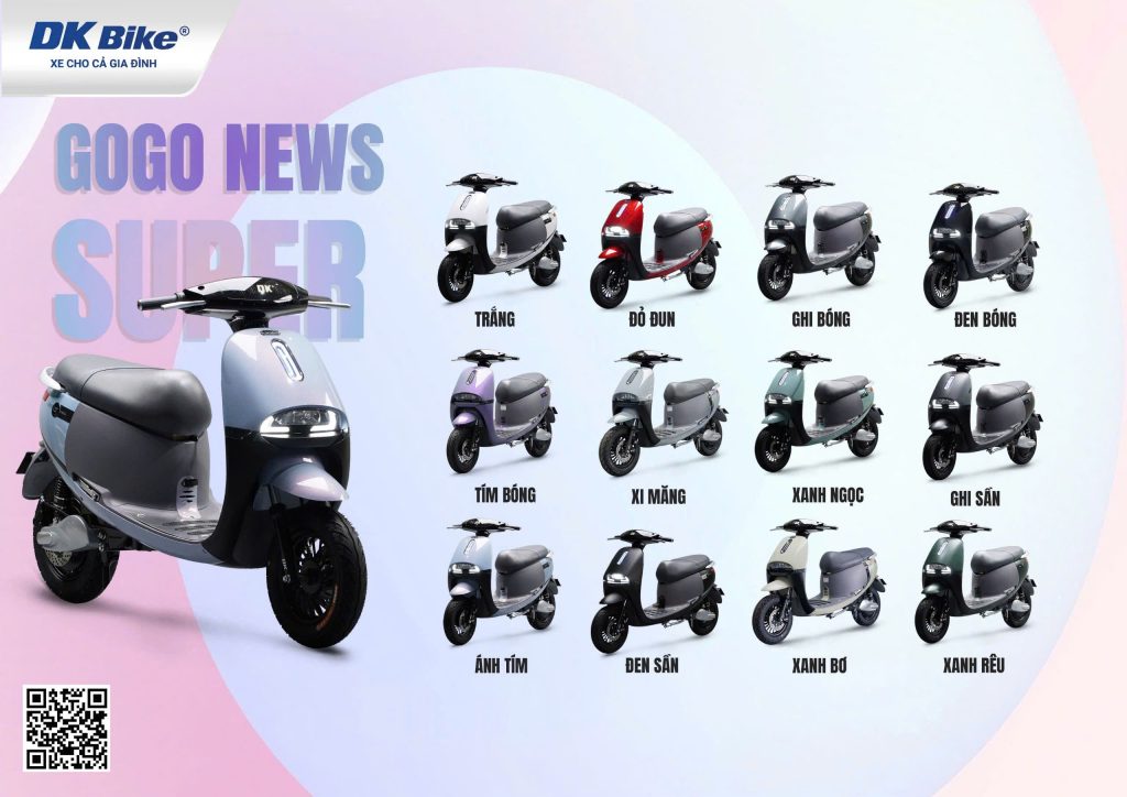 dải màu sản phẩm xe điện học sinh DKBike Gogo S- Kiểu dáng "huyền thoại" cùng học sinh Việt Nam