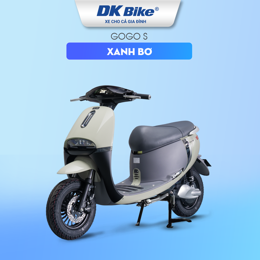 Xe điện DKBike Gogo S - Màu Xanh Bơ hot nhất 2025
