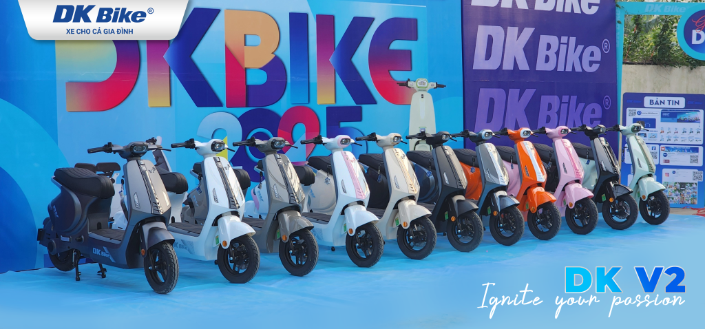 Dải màu đa dạng của xe điện DK V2