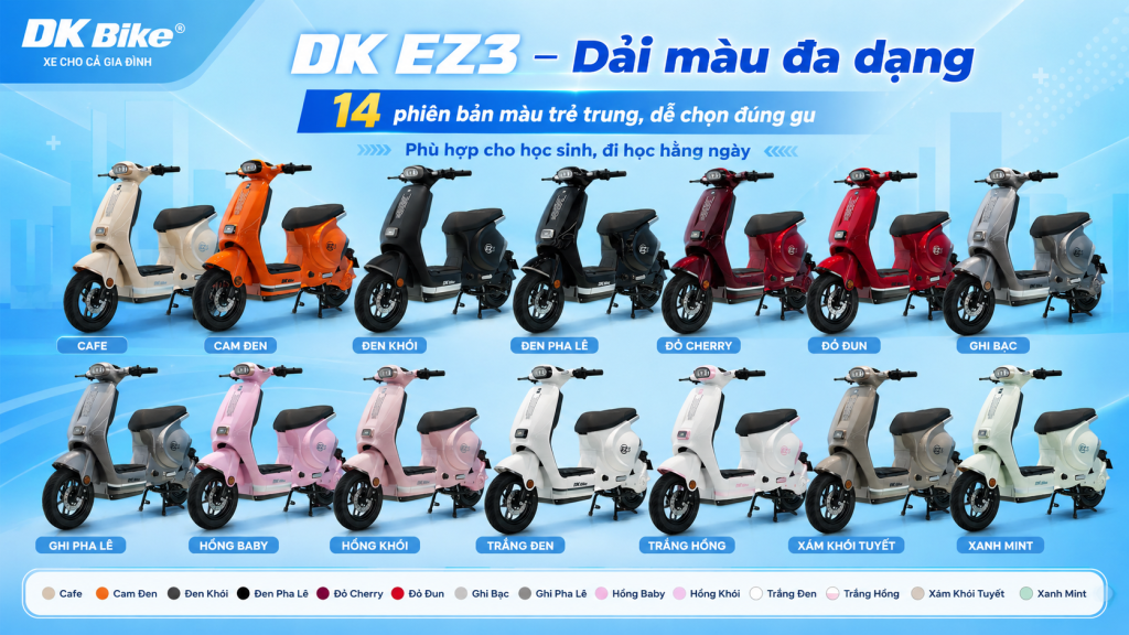 14 màu sắc trẻ phù hợp với học sinh của EZ3