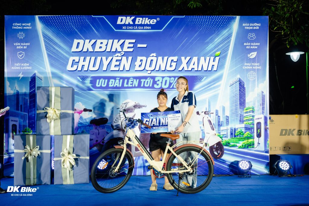 Chúc mừng khách hàng nhận giải nhất với xe đạp trợ lực DKBike EC5