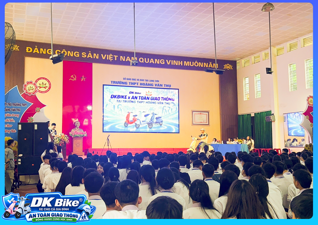 Xe điện DKBike tuyên truyền An Toàn Giao Thông tại trường THPT Hoàng Văn Thụ Lạng Sơn