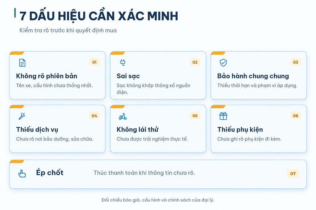7 dấu hiệu xe điện giá rẻ rủi ro