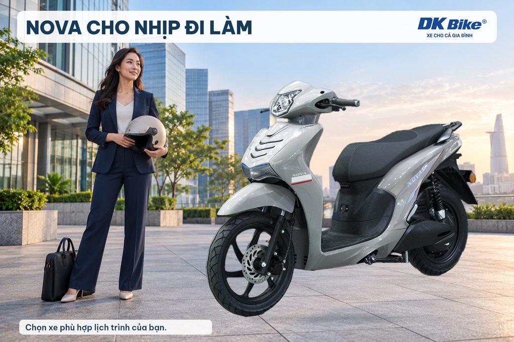 DKBike Nova X - Xe điện công suất lớn cho người đi làm