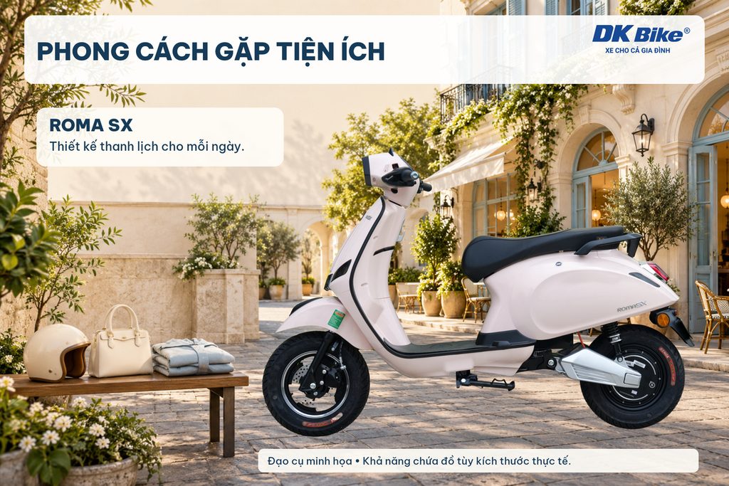 Xe máy điện DKBike Roma Sx - Đẳng cấp vượt thời gian