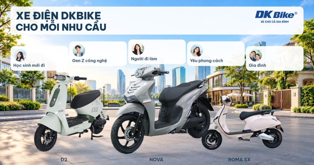 Xe điện DKBike: Chọn mẫu phù hợp theo 5 chân dung người dùng
